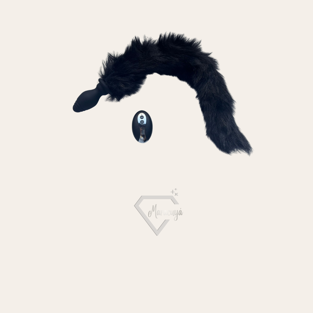 Plug Anal con cola y vibrador