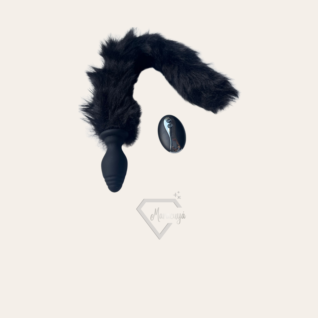 Plug Anal con cola y vibrador